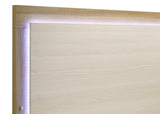 Cabecera LED para cama Hyland Eastern King con paneles, color natural
