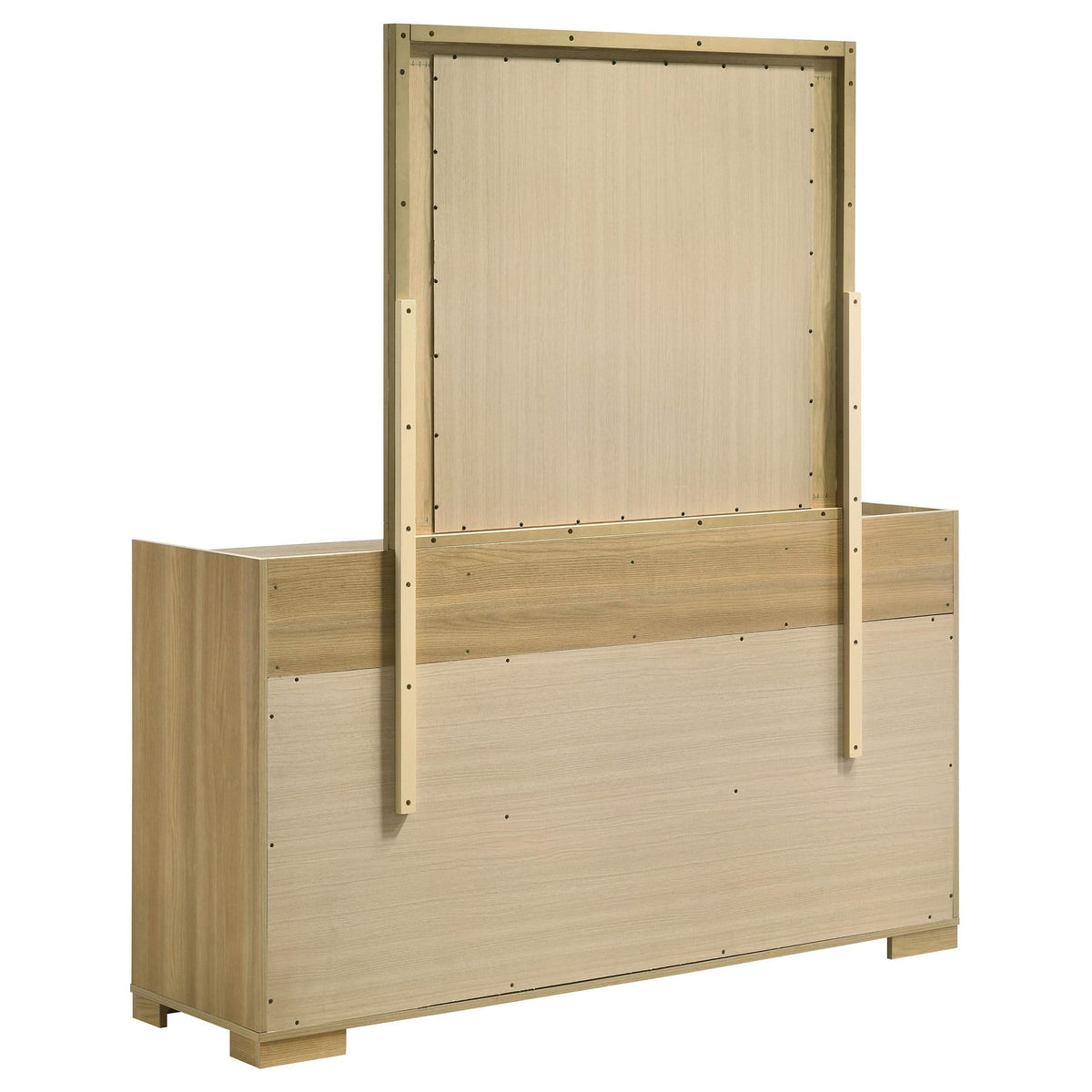 Cómoda Hyland de 6 cajones con espejo natural