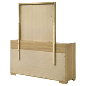 Cómoda Hyland de 6 cajones con espejo natural