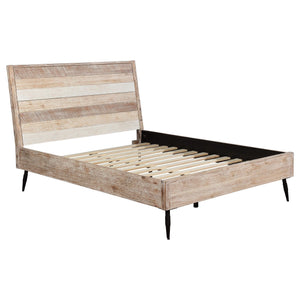 Cama Marlow Wood Eastern King con paneles aserrados en bruto y múltiples opciones