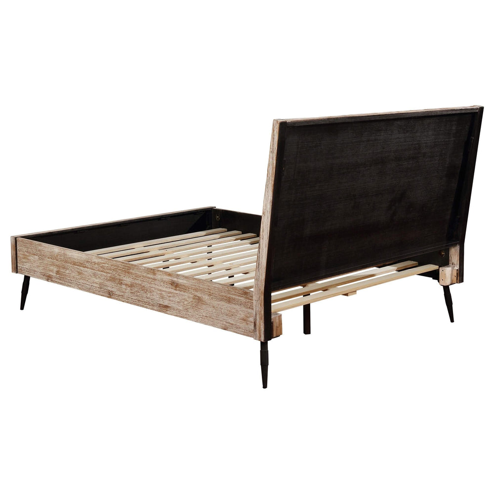 Cama Marlow Wood Eastern King con paneles aserrados en bruto y múltiples opciones