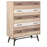 Juego de dormitorio Marlow California King de 5 piezas, aserrado en bruto, multicolor