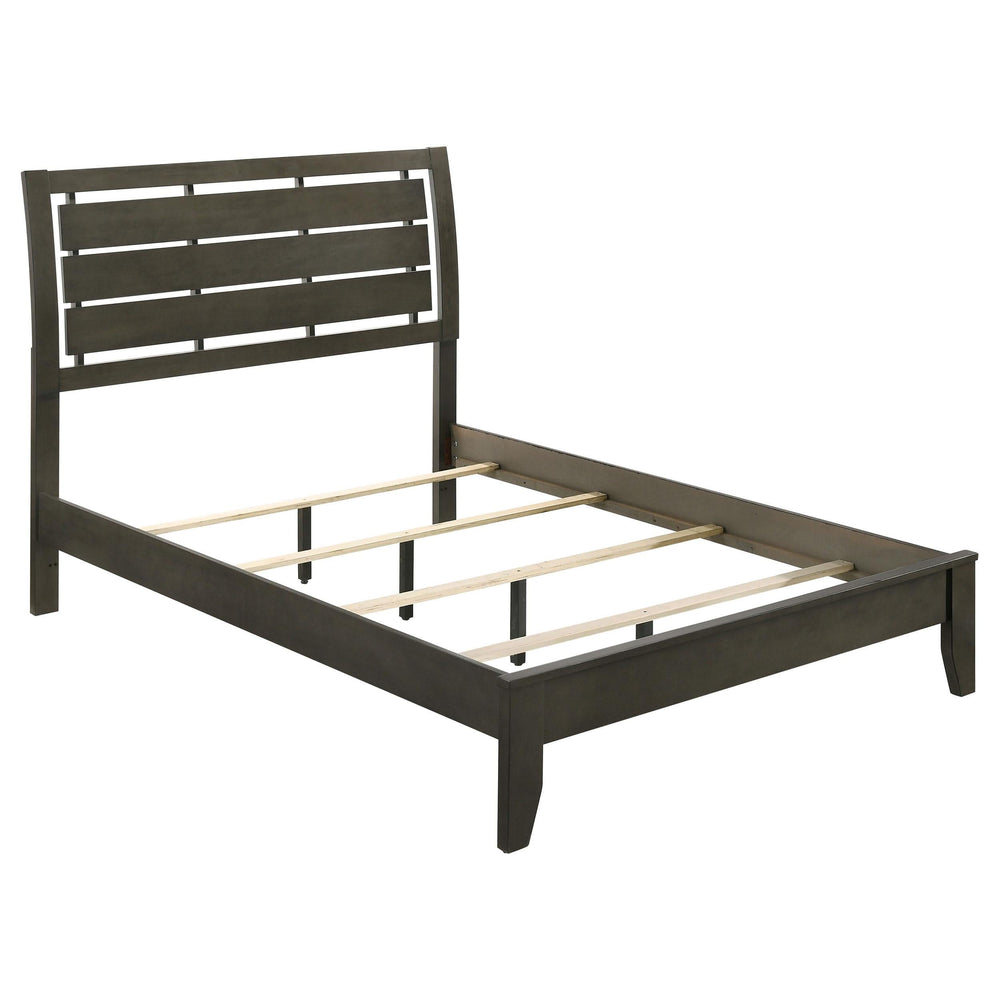 Juego de dormitorio completo Serenity de 4 piezas, gris moderno