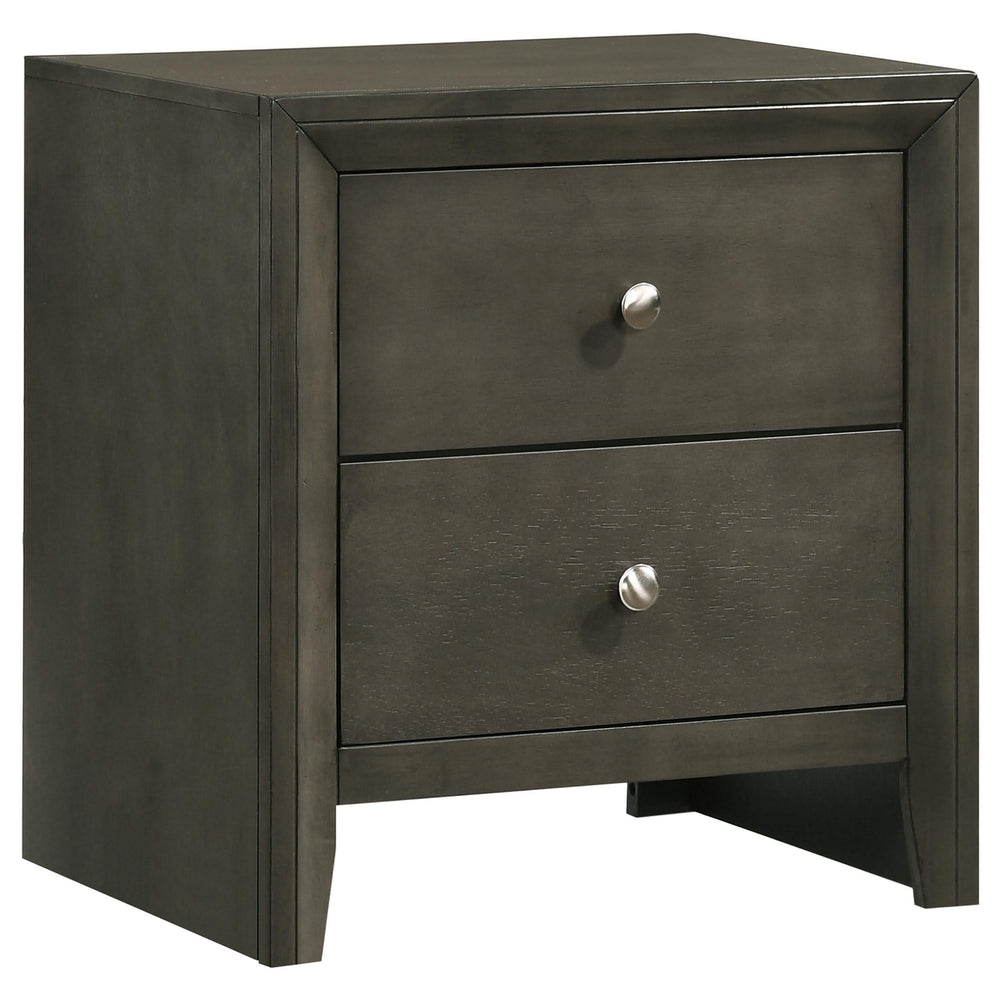 Juego de dormitorio completo Serenity de 4 piezas, gris moderno