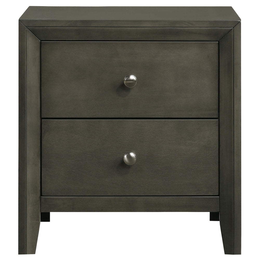 Juego de dormitorio completo Serenity de 4 piezas, gris moderno