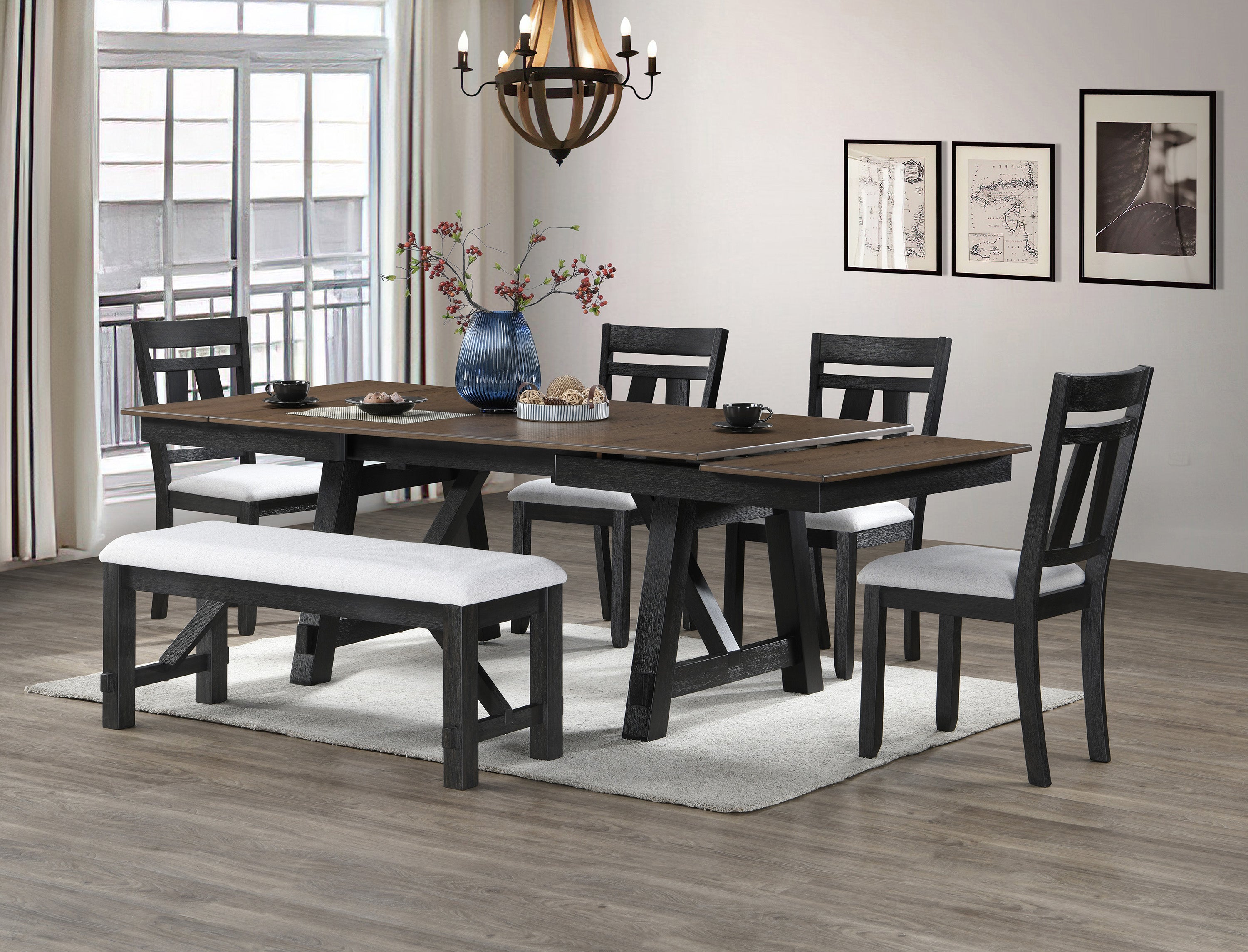 MARIBELLE SIDE CHAIR WHEAT CHARCOAL
