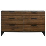 Juego de dormitorio Mays Eastern King de 4 piezas en nogal