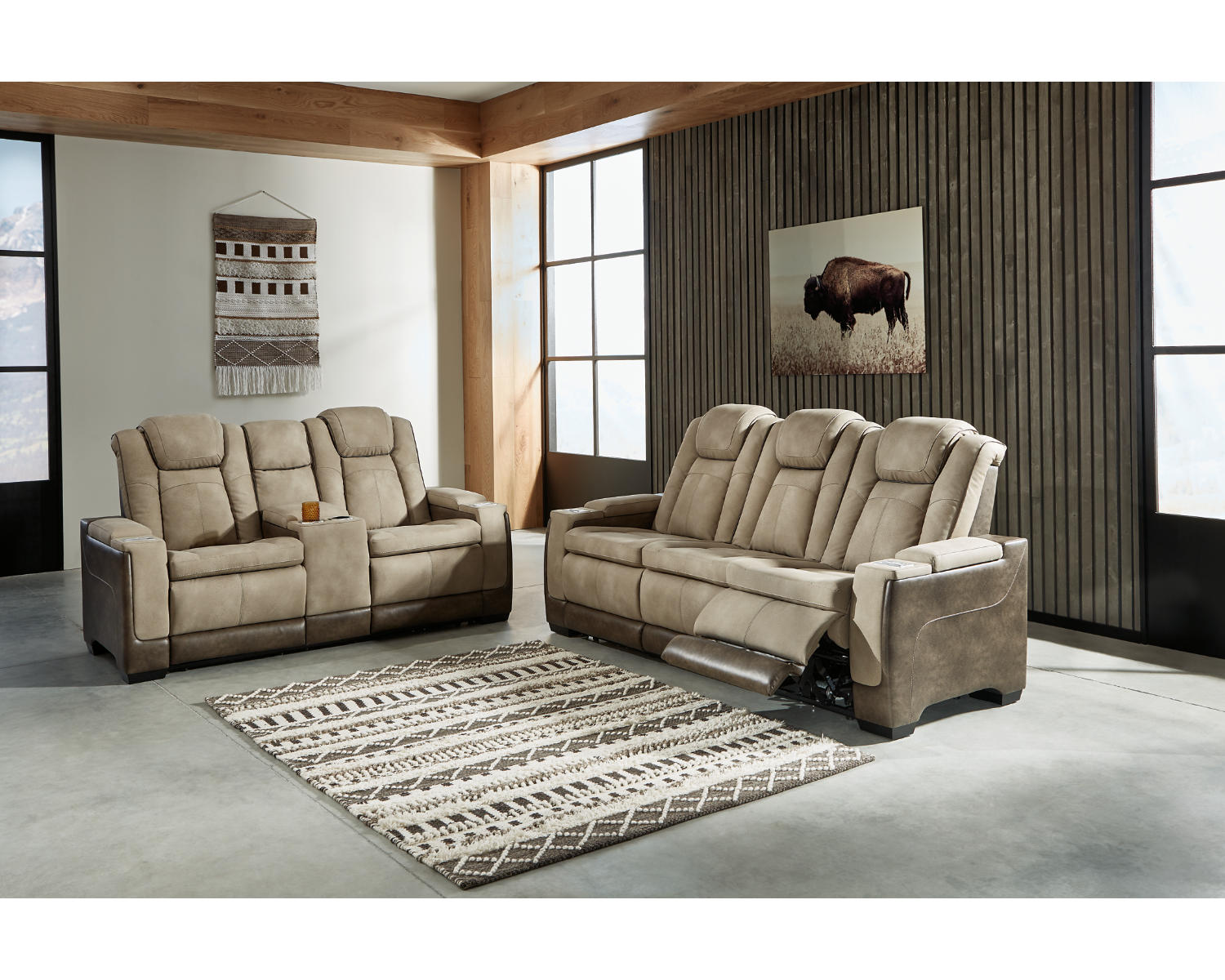 Next-Gen DuraPella Power Reclining Sofa and Loveseat