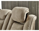 Loveseat reclinable eléctrico DuraPella de última generación con consola