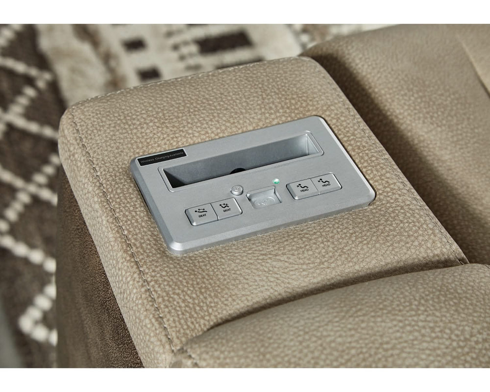 Loveseat reclinable eléctrico DuraPella de última generación con consola