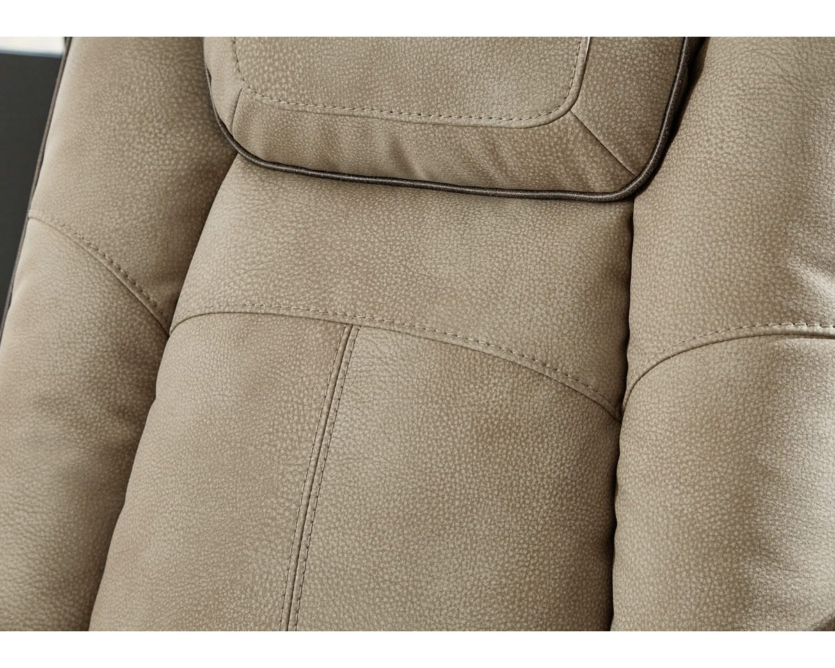 Loveseat reclinable eléctrico DuraPella de última generación con consola