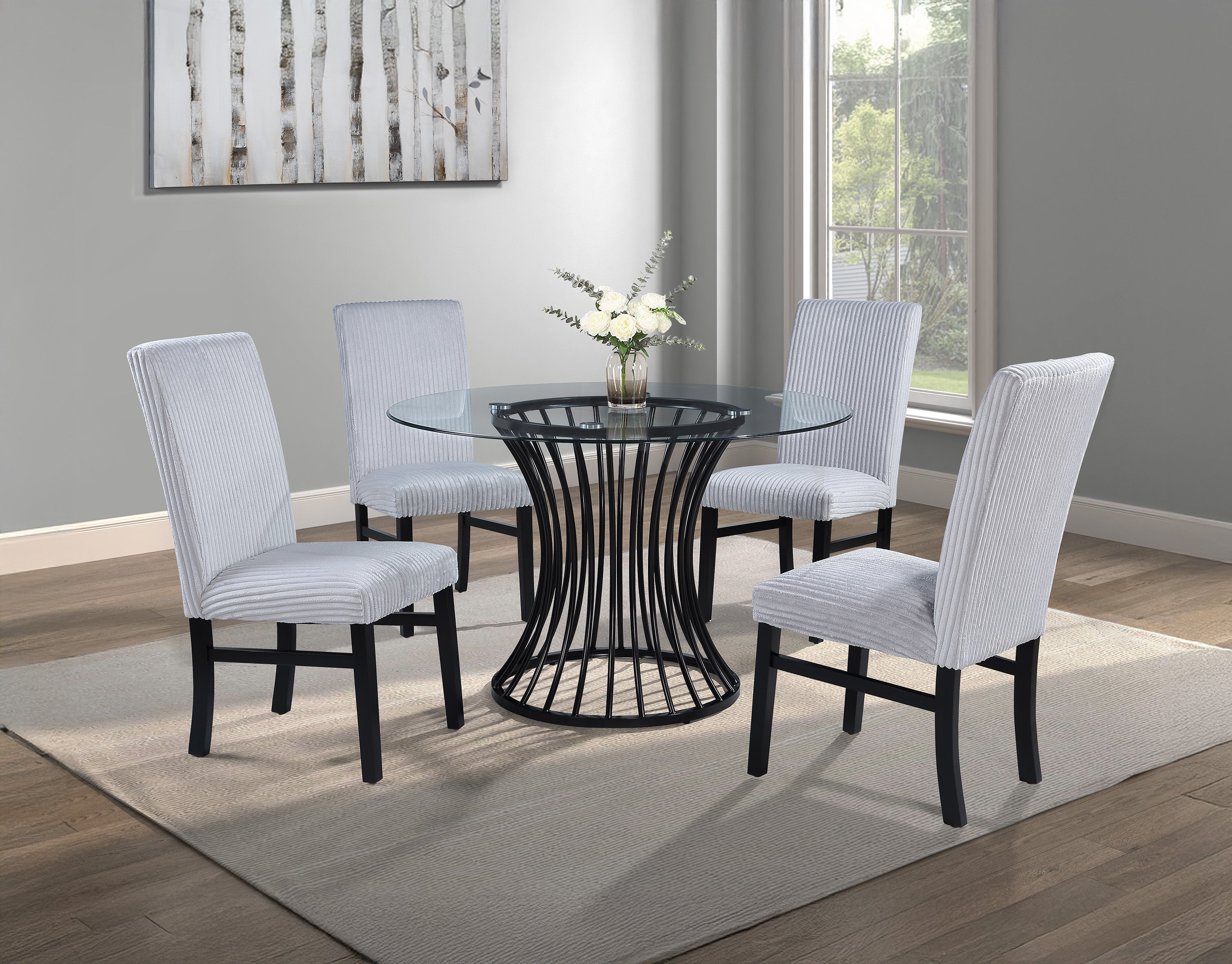 TRACY SIDE CHAIR LIGHT GREY