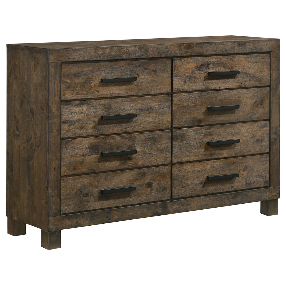 Juego de dormitorio Woodmont California King de 4 piezas en marrón dorado