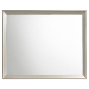 Juego de dormitorio doble Ramon de 5 piezas en color plata metalizada