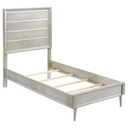 Ramon Wood Twin Panel Bed Metallic Sterling