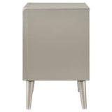 Ramon 2-drawer Nightstand Metallic Sterling