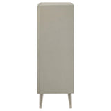 Cómoda Ramon de 5 cajones color plata metalizada