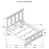 Cama Bennington Wood Eastern King con paneles en color marrón acacia