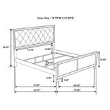 Cama Salford Wood Eastern King con paneles metálicos Sterling