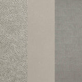 Cama Queen con paneles de madera Salford, color plata metalizada