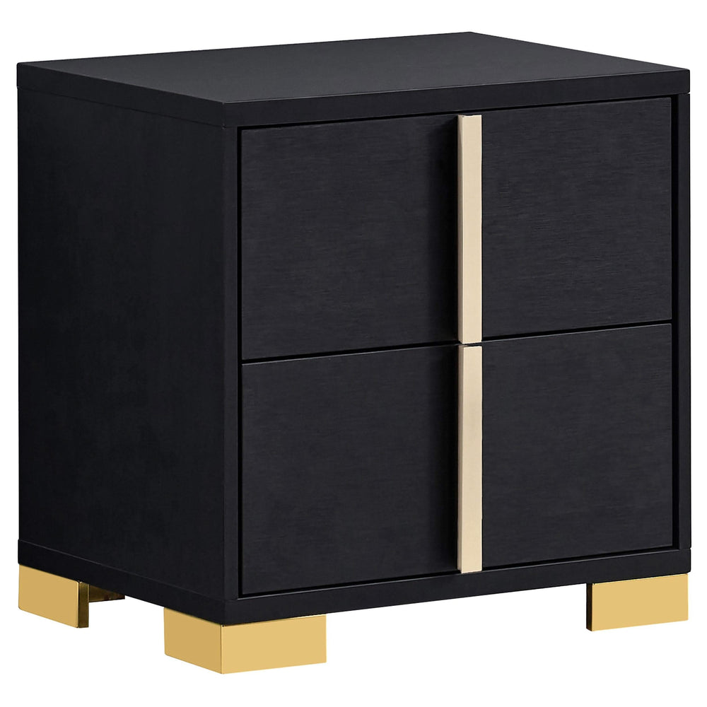 Juego de dormitorio Marceline Eastern King de 5 piezas, color negro