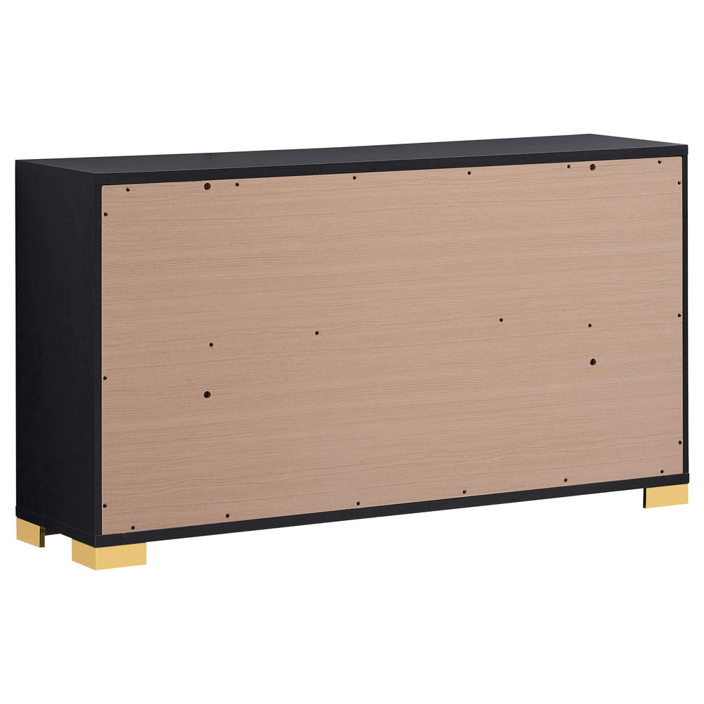 Juego de dormitorio Marceline de 5 piezas tamaño Queen, color negro