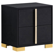 Marceline 2-drawer Nightstand Black