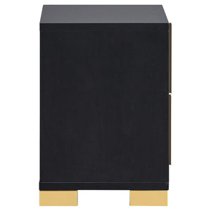 Marceline 2-drawer Nightstand Black