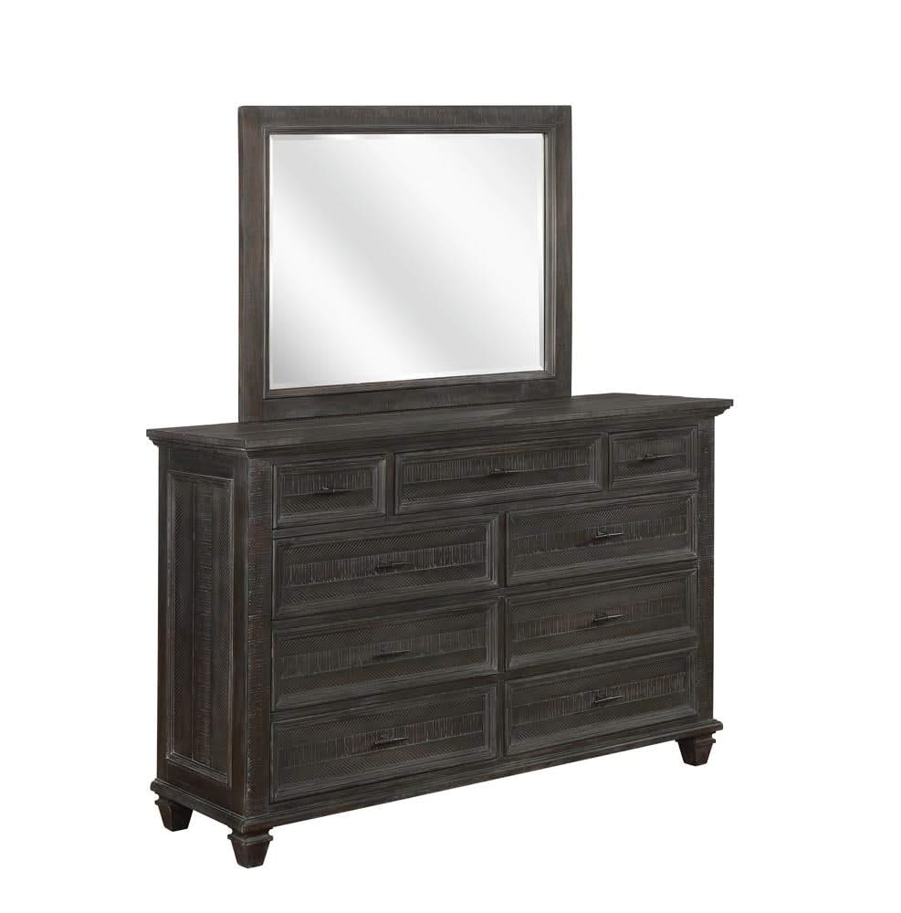 Espejo rectangular Atascadero de carbono desgastado