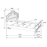 Juego de dormitorio Manchester Eastern King de 4 piezas en color marrón trigo