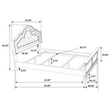 Juego de dormitorio Manchester Queen de 4 piezas en color marrón trigo