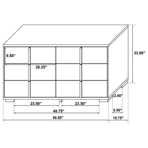 Juego de dormitorio completo Marceline de 5 piezas en blanco
