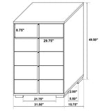 Juego de dormitorio completo Marceline de 5 piezas en blanco