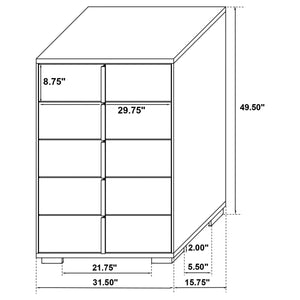 Juego de dormitorio completo Marceline de 5 piezas en blanco
