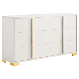 Juego de dormitorio Marceline de 4 piezas tamaño Queen en blanco