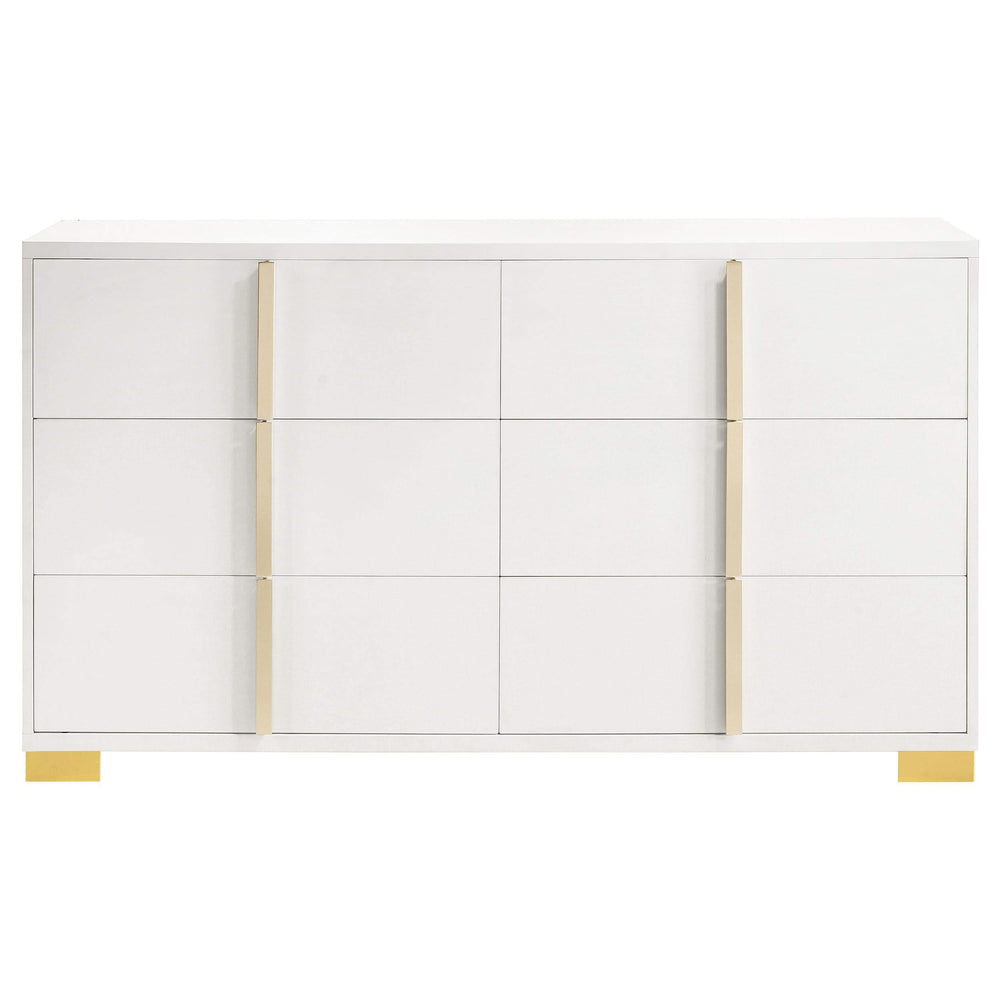 Juego de dormitorio Marceline de 4 piezas tamaño Queen en blanco