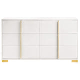 Juego de dormitorio Marceline de 4 piezas tamaño Queen en blanco