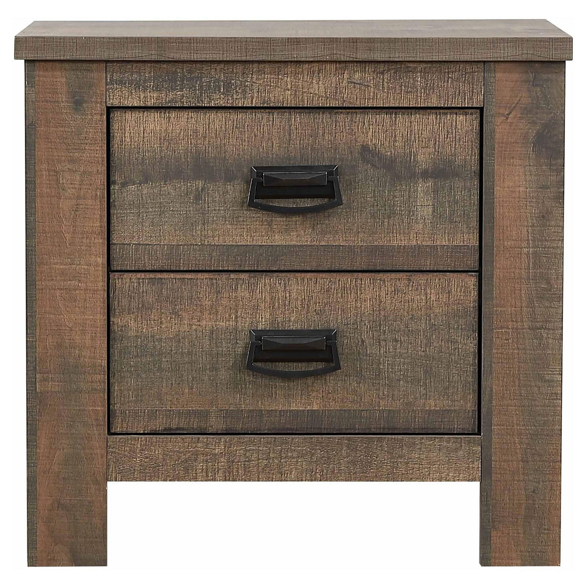 Juego de dormitorio Frederick Eastern King de 4 piezas, roble desgastado