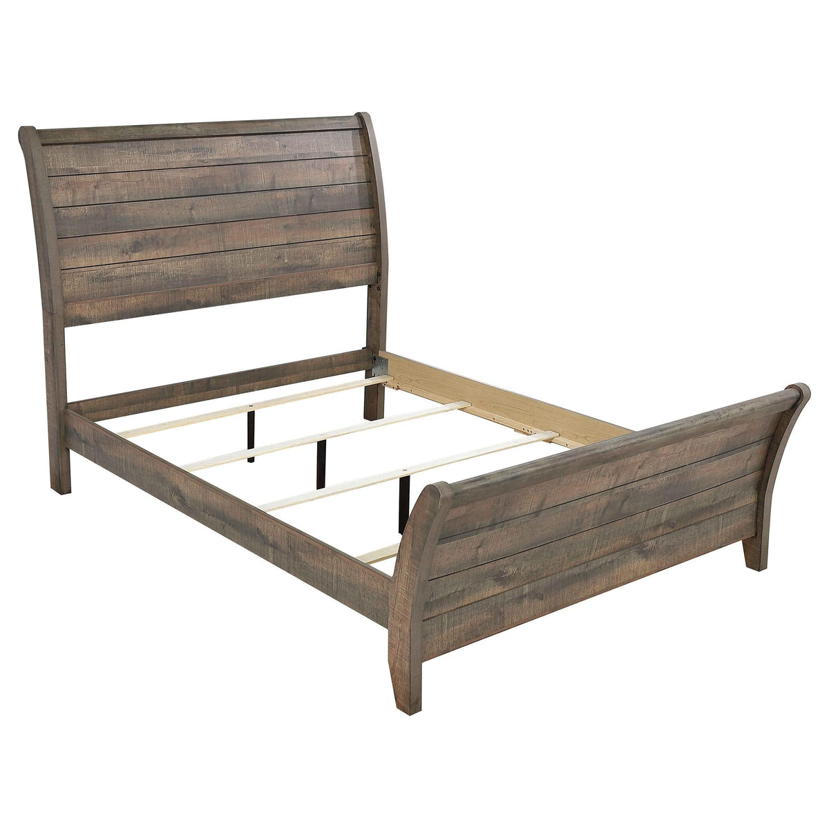 Juego de dormitorio Frederick Eastern King de 5 piezas, roble desgastado