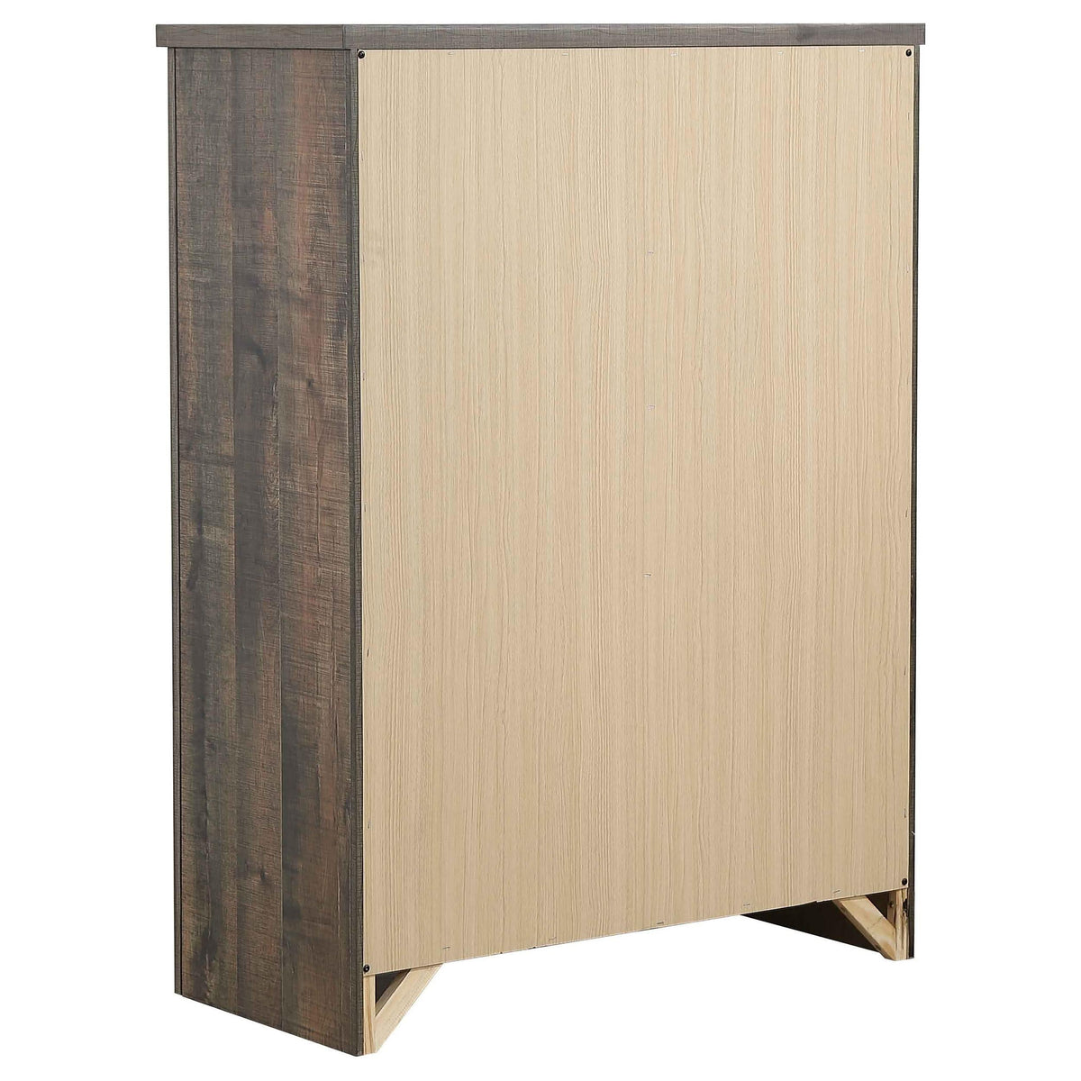 Juego de dormitorio Frederick Eastern King de 5 piezas, roble desgastado
