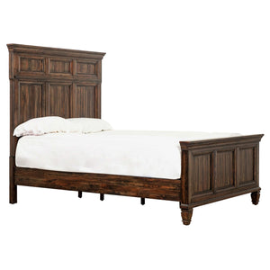 Cama con paneles California King de Avenue Wood, color marrón desgastado