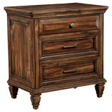 Juego de dormitorio Avenue Queen de 4 piezas, marrón bruñido desgastado
