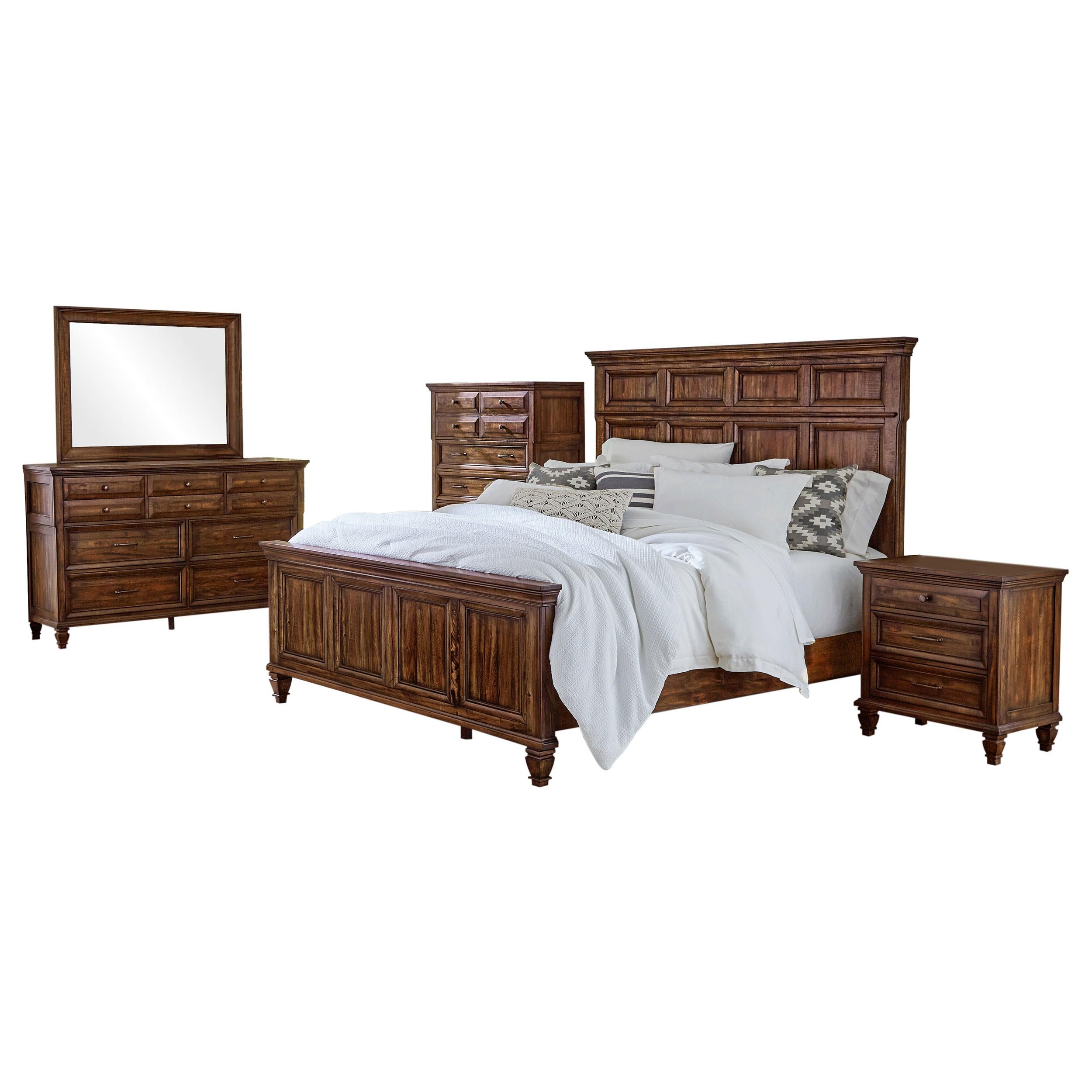 Avenue 5-piece Queen Bedroom Set Weathered Burnished Brown