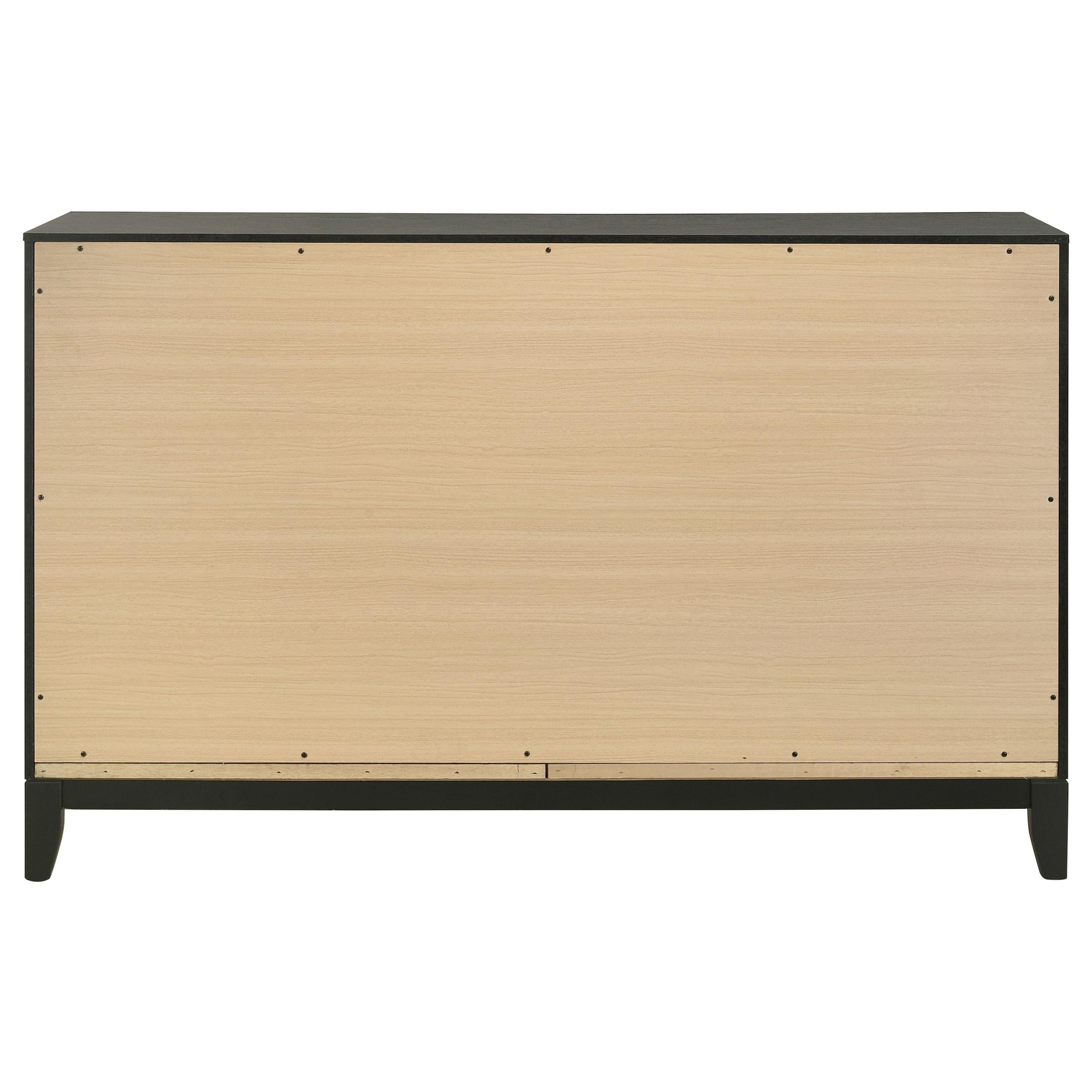 Valencia 6-drawer Dresser Black