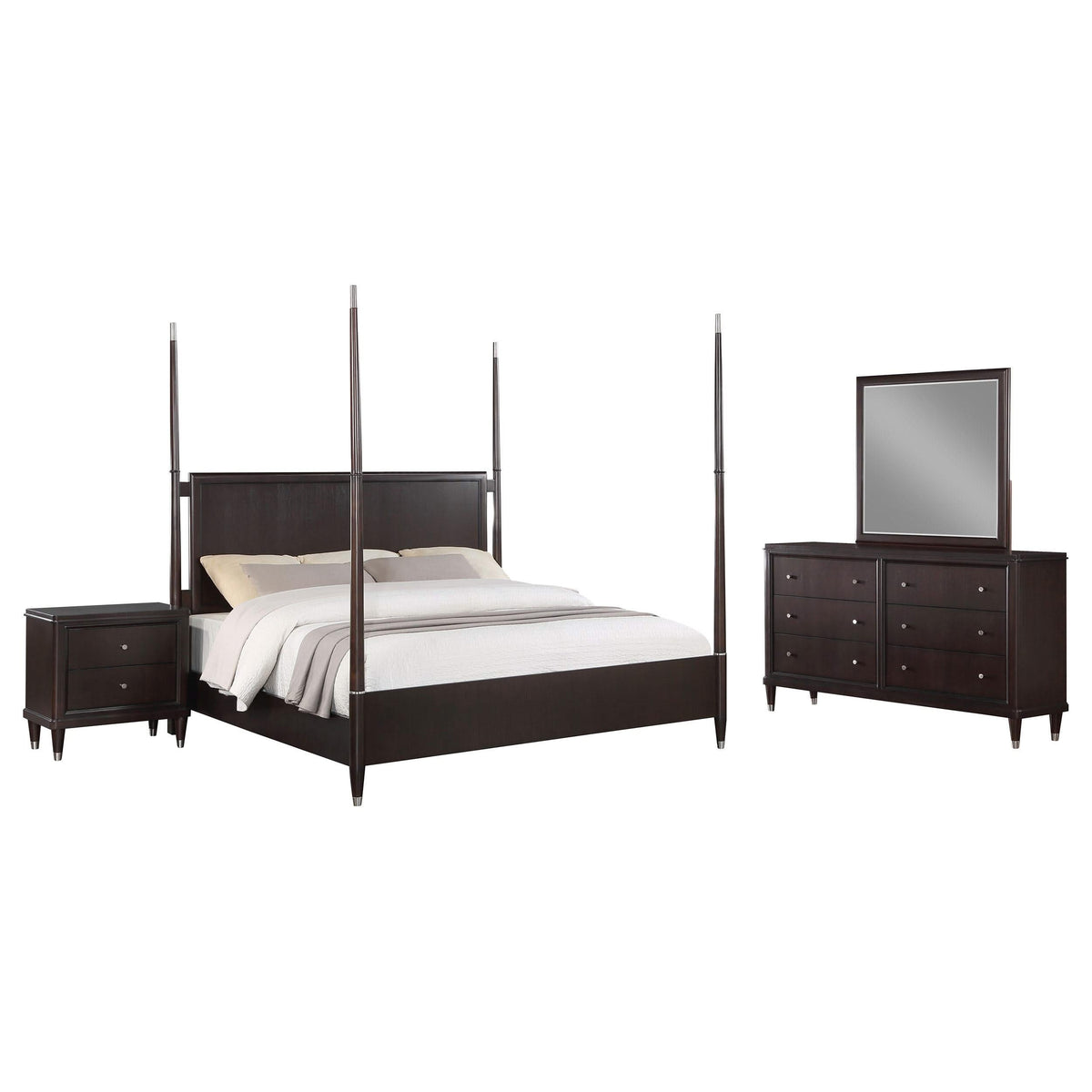 Juego de dormitorio Emberlyn de 4 piezas Eastern King en marrón