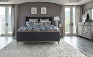 Juego de dormitorio Alderwood California King de 4 piezas en gris francés