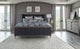 Juego de dormitorio Alderwood California King de 4 piezas en gris francés