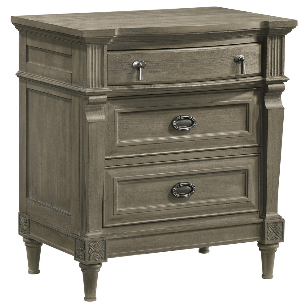 Juego de dormitorio Alderwood de 5 piezas California King en gris francés