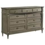 Juego de dormitorio Alderwood de 5 piezas California King en gris francés