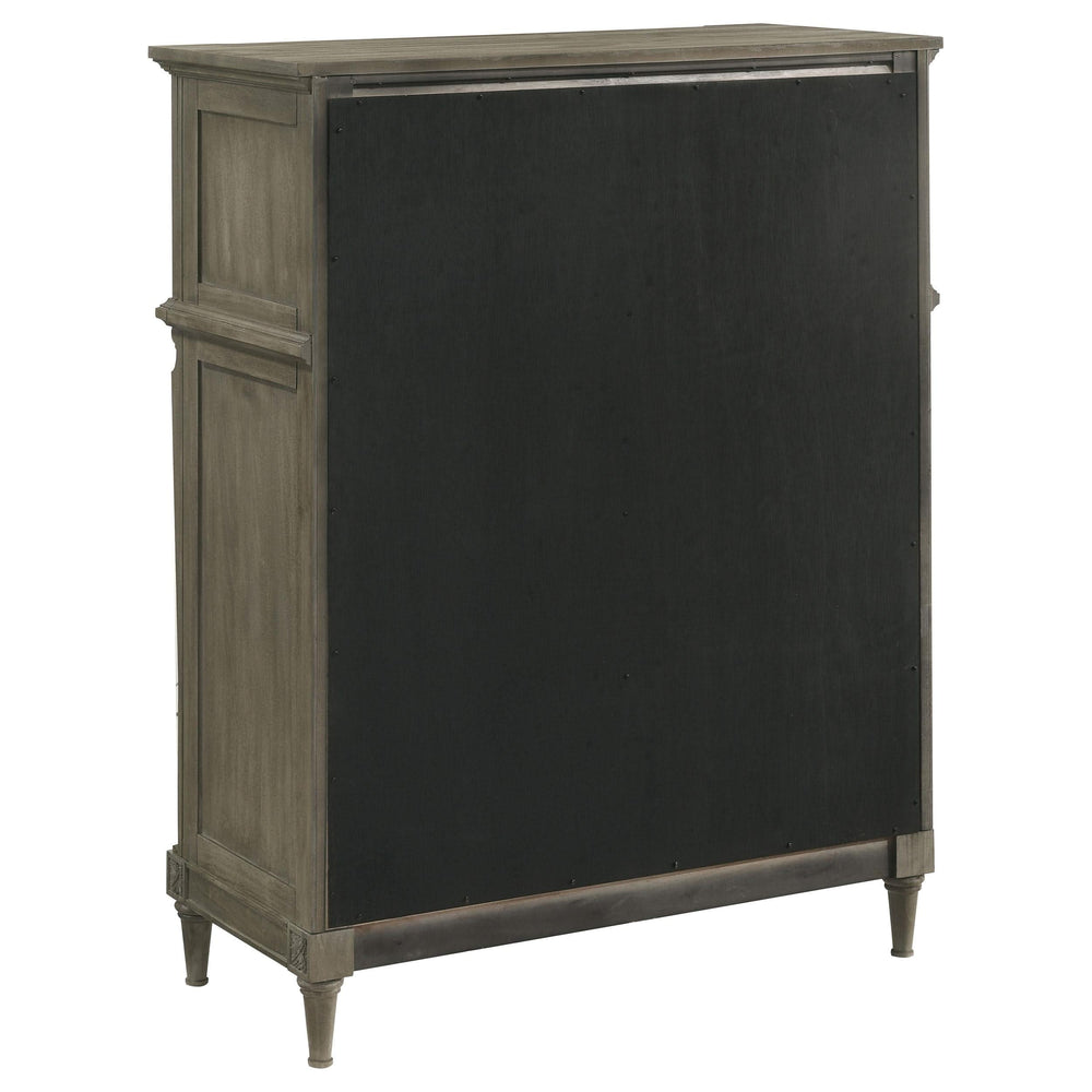 Juego de dormitorio Alderwood de 5 piezas California King en gris francés